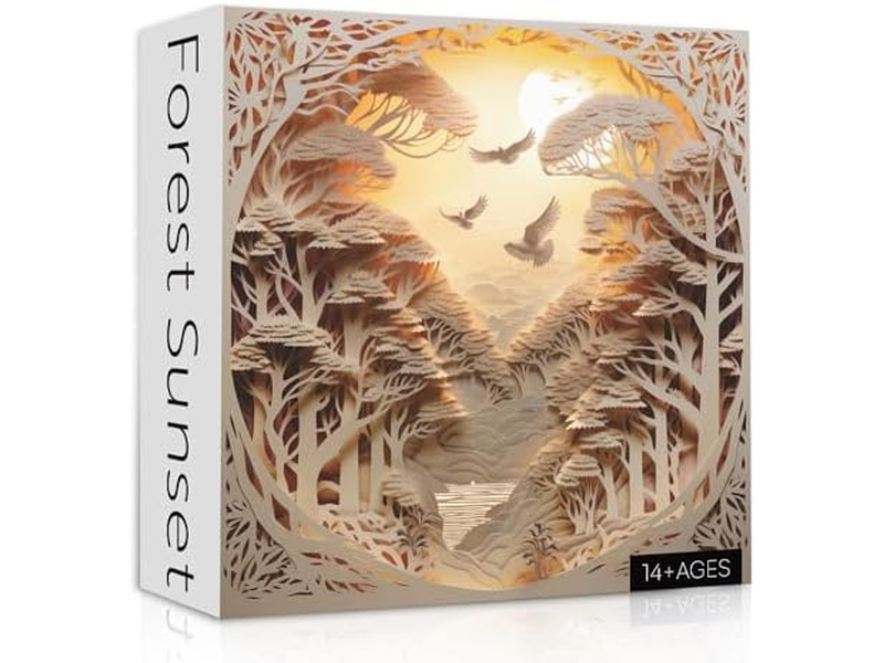  Autostereoscopy River Scene Paper Art Puzzles as Wall Decor