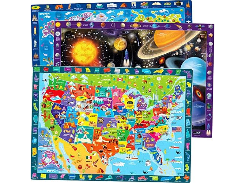 3 Pack Floor Puzzles for Kids 8-10 Year Old 