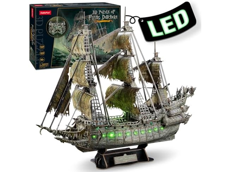 3D Puzzles for Adults Green LED Flying Dutchman