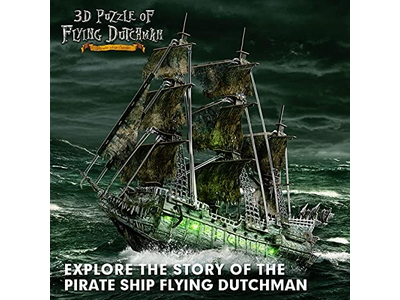 3D Puzzles for Adults Green LED Flying Dutchman