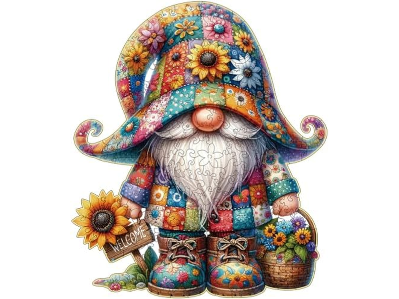 Gnome Wooden Puzzles for Adults with Unique Shape