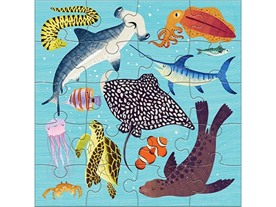 Tri Fold Magnetic Puzzles Featuring Two 20 Piece Animal Themed Artwork