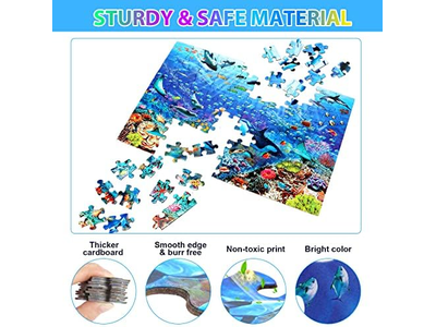 Underwater Scene 100 Pieces Jigsaw Puzzle for Kids Learning Educational Puzzles 