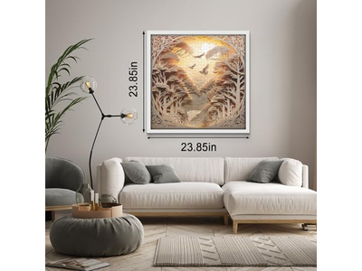 Autostereoscopy River Scene Paper Art Puzzles as Wall Decor