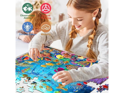 Ocean Underwater World 200 Pieces Jigsaw Puzzles for Kids
