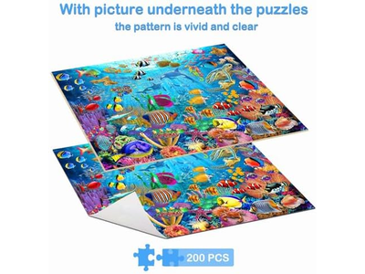 Ocean Underwater World 200 Pieces Jigsaw Puzzles for Kids