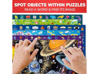 3 Pack Floor Puzzles for Kids 8-10 Year Old