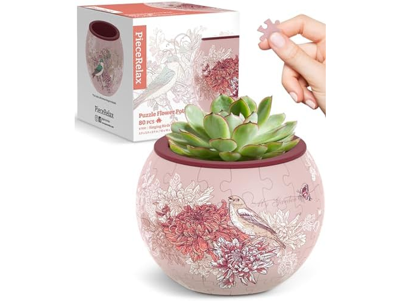 3D Puzzle Planter Singing Birds and Flowers