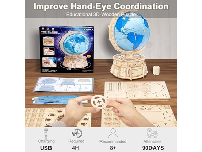 3D Puzzles Model Kit Built-in LED Music Box Stem Toys Gifts for Adults