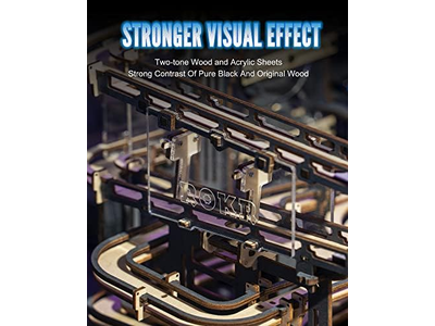 3D Wooden Puzzles for Adults Marble Run Model Building Kit