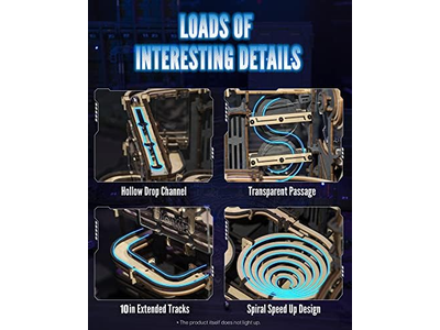 3D Wooden Puzzles for Adults Marble Run Model Building Kit