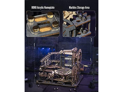 3D Wooden Puzzles for Adults Marble Run Model Building Kit