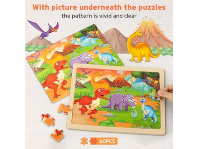 6 Packs 60 PCs Jigsaw Puzzles Preschool Educational Toys Gifts for Children
