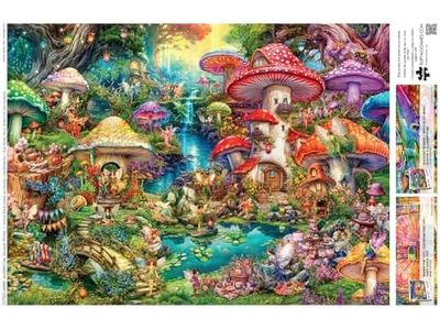 Buffalo Games - Aimee Stewart - Merry Mushroom Village Picnic - 1000 Piece Jigsaw Puzzle for Adults Challenging Puzzle Perfect for Game Nights - Finished Puzzle Size is 26.75 x 19.75
