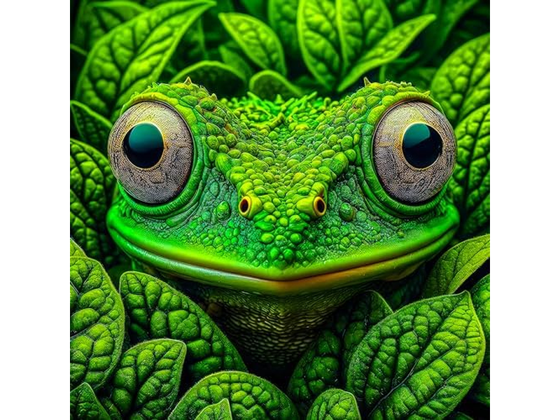 Impossible Hard Puzzle for Adults Frog Camouflage Wild Animal Puzzle