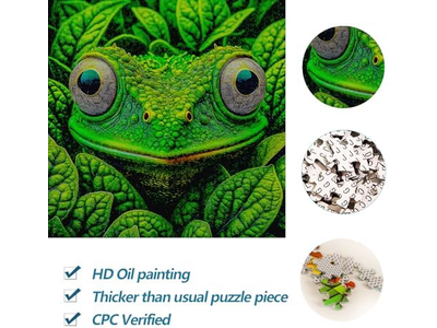Impossible Hard Puzzle for Adults Frog Camouflage Wild Animal Puzzle