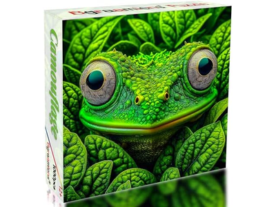 Impossible Hard Puzzle for Adults Frog Camouflage Wild Animal Puzzle