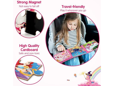 Mermaid Princess Magnetic Puzzles for Toddlers 3-5 Girls