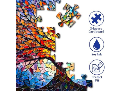 Stained Glass Puzzle Tree of Life Puzzles for Adults 1000 Pieces