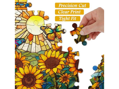 Stained Glass Puzzles for Adults Sunflowers Puzzle as Home Decor