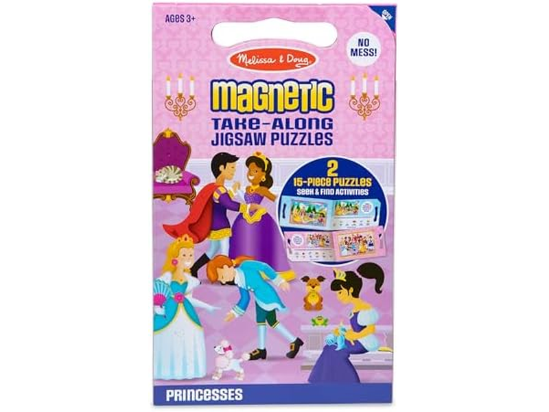 Take-Along Magnetic Jigsaw Puzzles Travel Toy Princesses