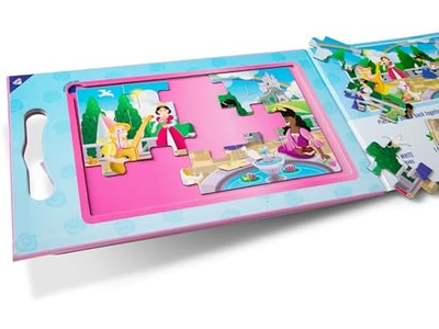 Take-Along Magnetic Jigsaw Puzzles Travel Toy Princesses