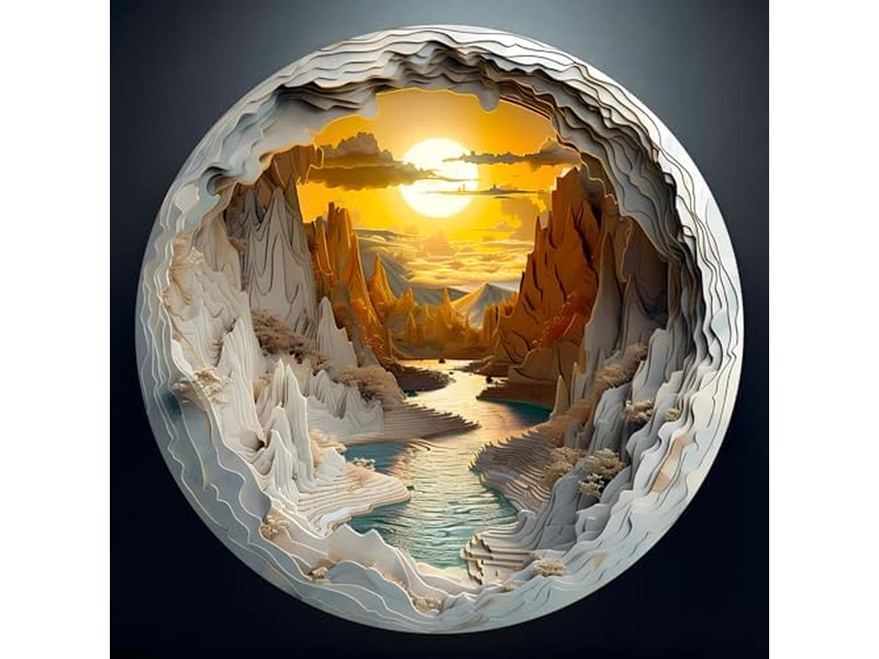 Wooden Puzzle for Adults-3D Vision Effect